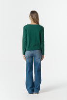cloth+paper+scissors Tees The Front Split Long Sleeve Tee - Rainforest