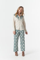 cloth+paper+scissors Blouses Cowgirl Yoke Shirt - Cream/Chain Print