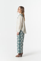 cloth+paper+scissors Blouses Cowgirl Yoke Shirt - Cream/Chain Print