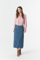 cloth+paper+scissors Blouses Cowgirl Yoke Shirt - Pink A Boo