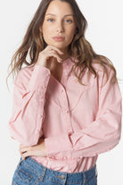 cloth+paper+scissors Blouses Cowgirl Yoke Shirt - Pink A Boo