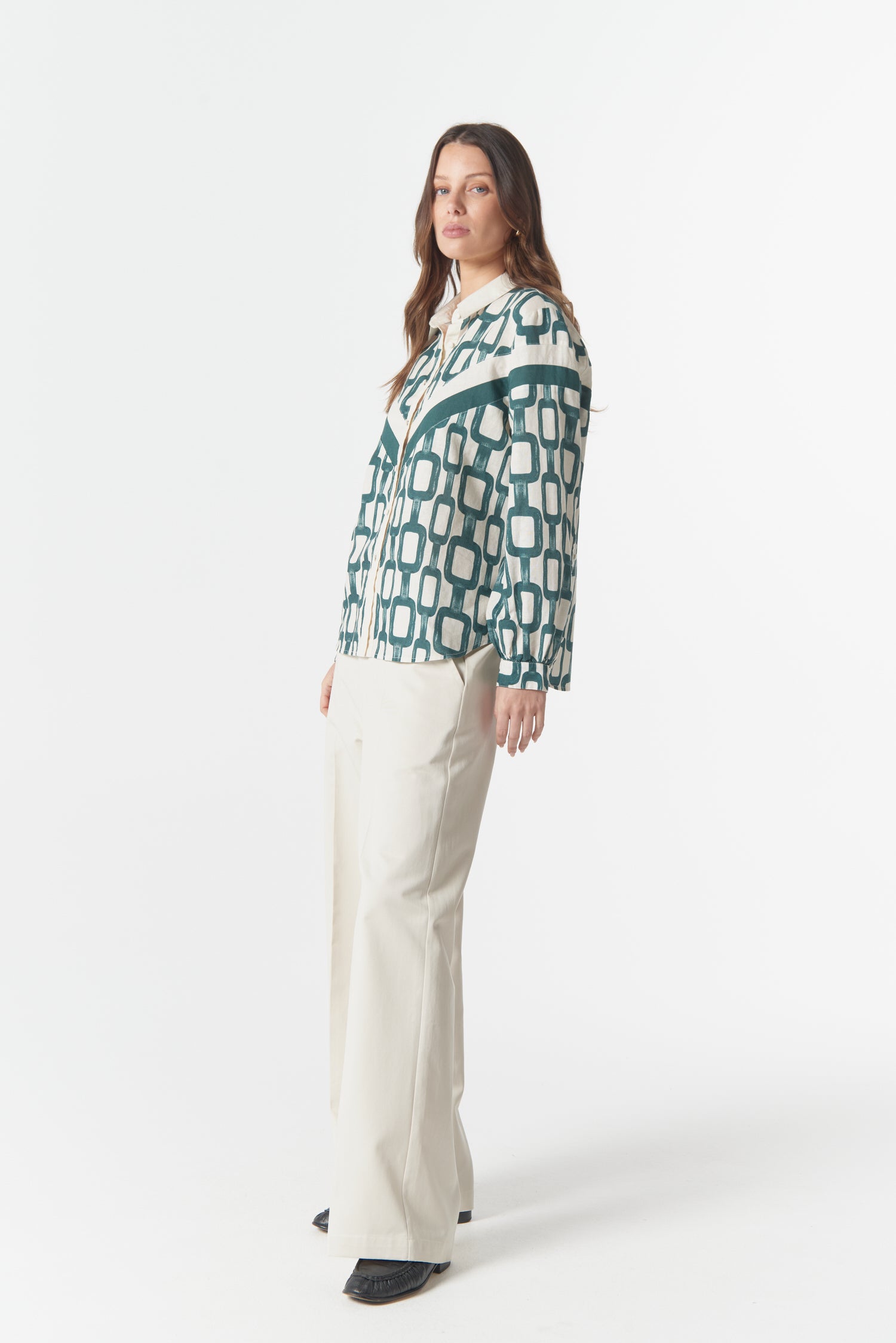 cloth+paper+scissors Blouses The Daisy Shirts - Chain Print