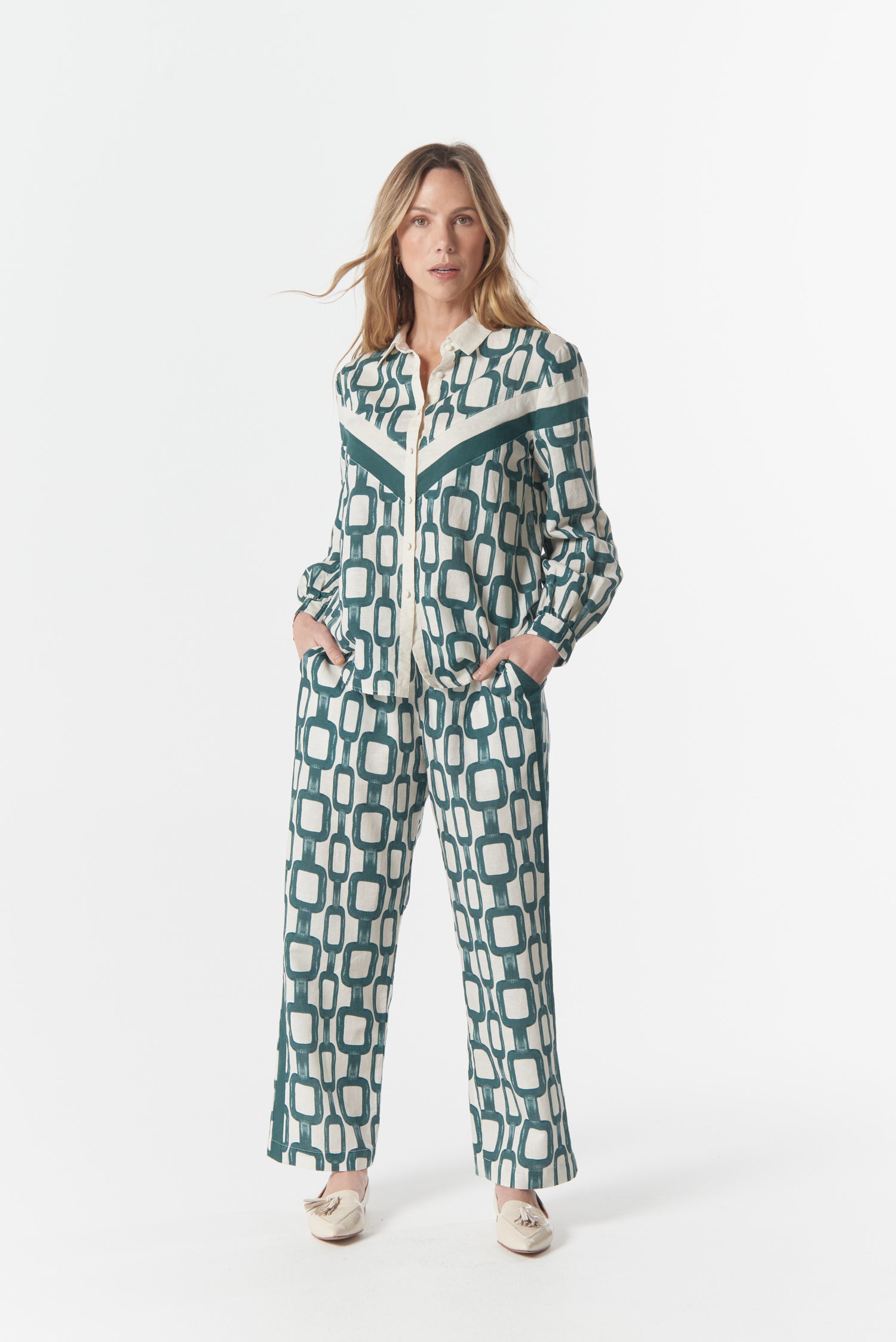 cloth+paper+scissors Blouses The Daisy Shirts - Chain Print