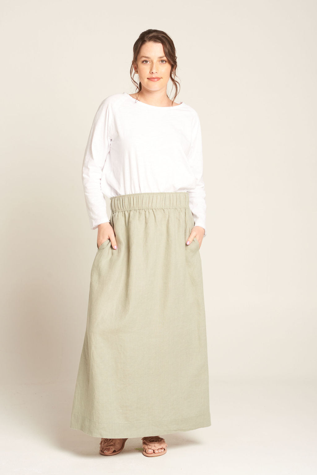 cloth+paper+scissors Skirts Amber Skirt - Sage