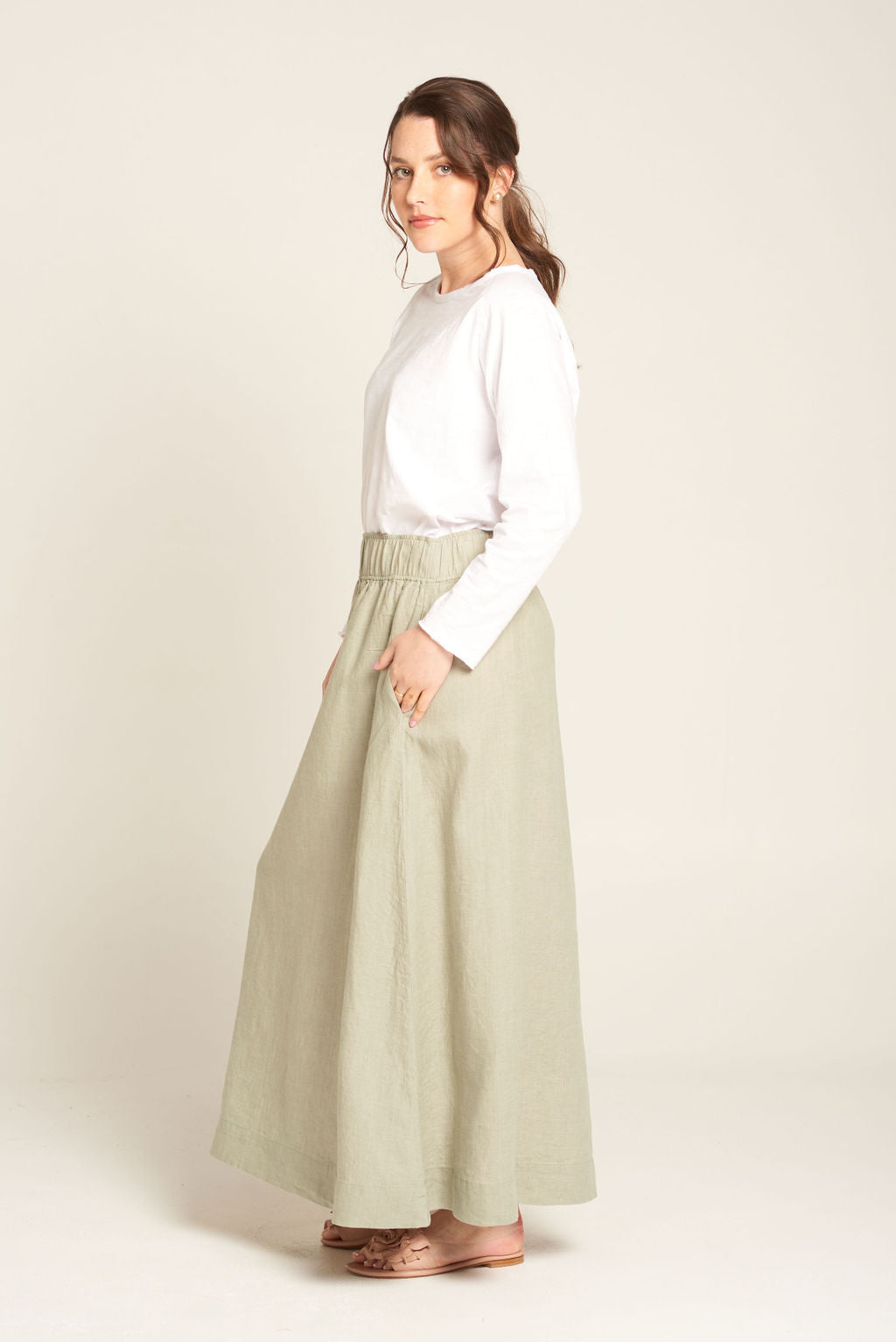 cloth+paper+scissors Skirts Amber Skirt - Sage