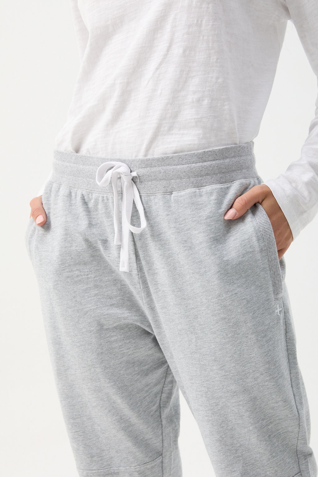 Back By Demand Cotton Jogger - Grey Marle by cloth+paper+scissors. Timeless women’s fashion using natural fibres and classic shapes