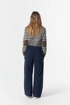 Cotton Wide Leg Slub Track Pant - Parisian Night by cloth+paper+scissors. Timeless women’s fashion using natural fibres and classic shapes