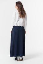 Wild Cotton Knit Maxi Skirt - Parisian Navy by cloth+paper+scissors. Timeless women’s fashion using natural fibres and classic shapes