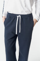 cloth+paper+scissors Bottoms Track Stripe Trackie - Parisian Navy/White