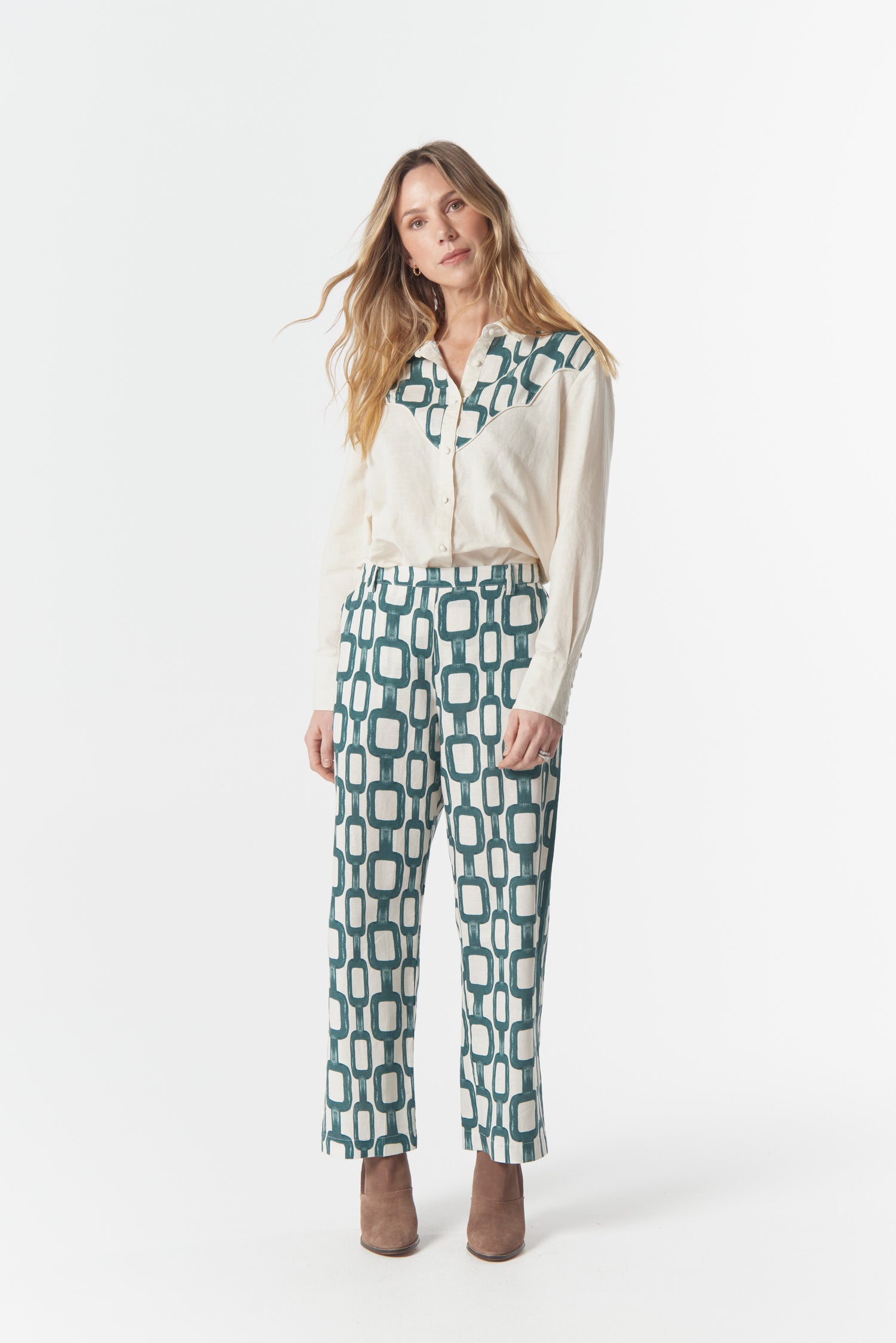 cloth+paper+scissors Bottoms The Sundance Pant - Chain Print