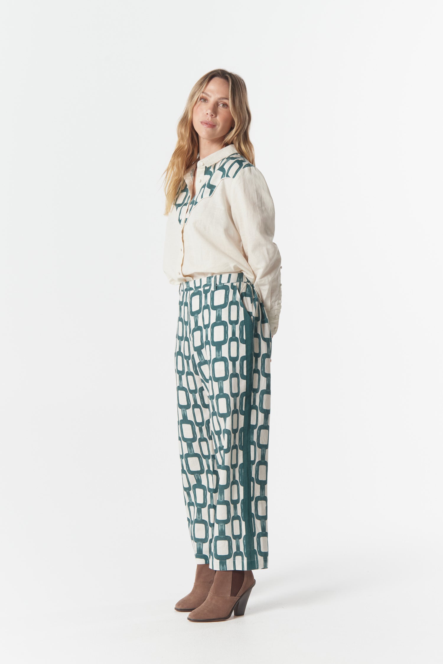 cloth+paper+scissors Bottoms The Sundance Pant - Chain Print