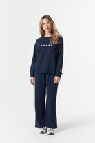 cloth+paper+scissors Rugbys My Fave Cotton Five Cross Sweater - Parisian Navy/White