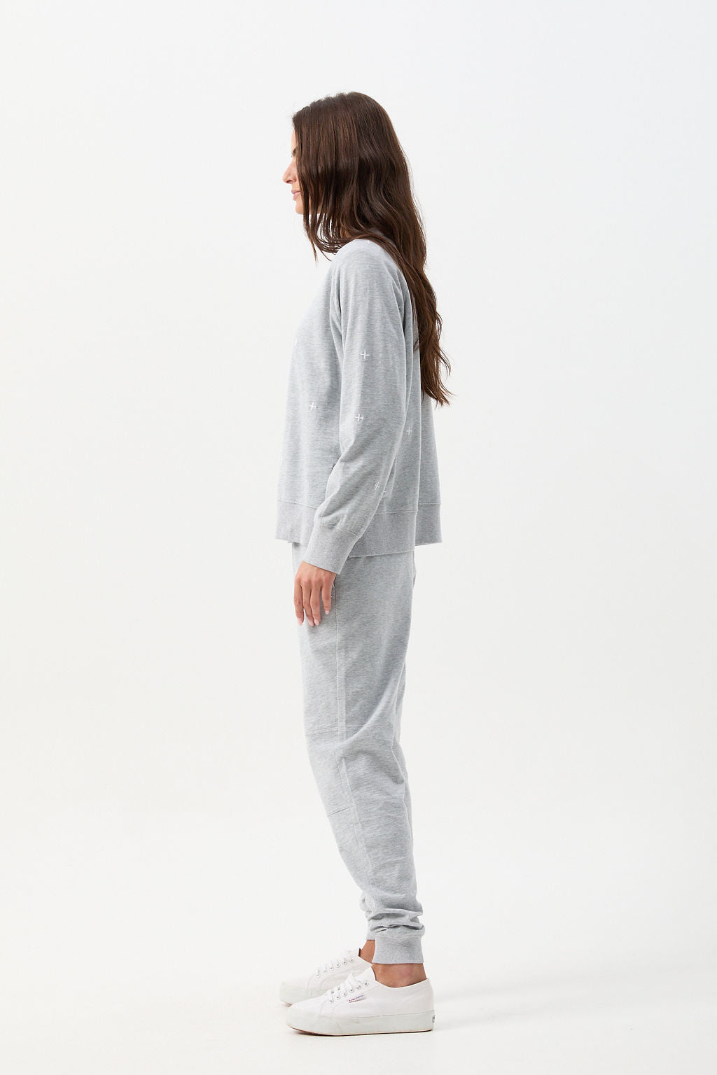 cloth+paper+scissors Rugbys My Fave Cotton Cross Sweater - Grey Marle