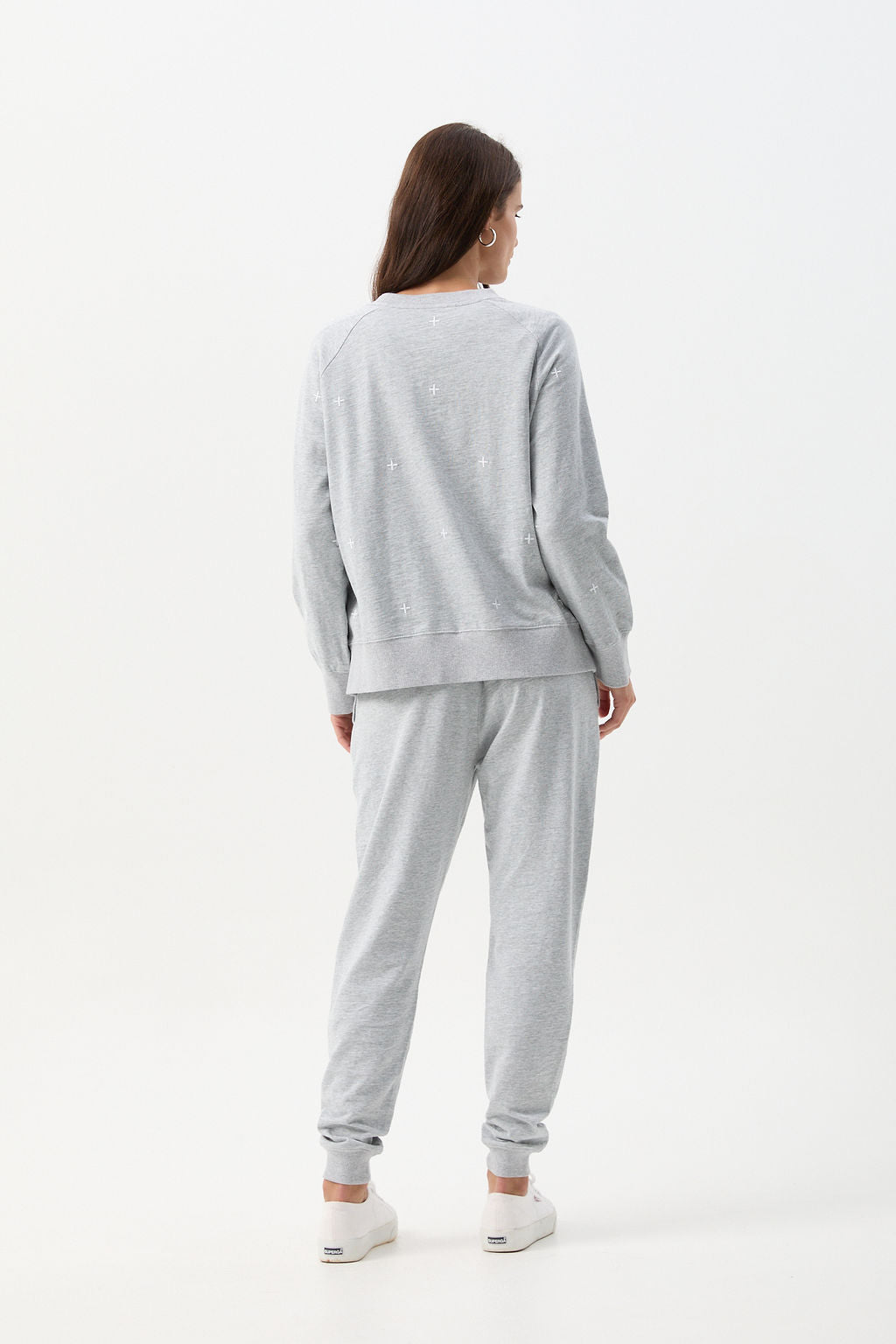 cloth+paper+scissors Rugbys My Fave Cotton Cross Sweater - Grey Marle