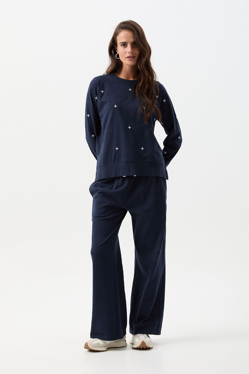 cloth+paper+scissors Rugbys My Fave Cotton Cross Sweater - Parisian Night
