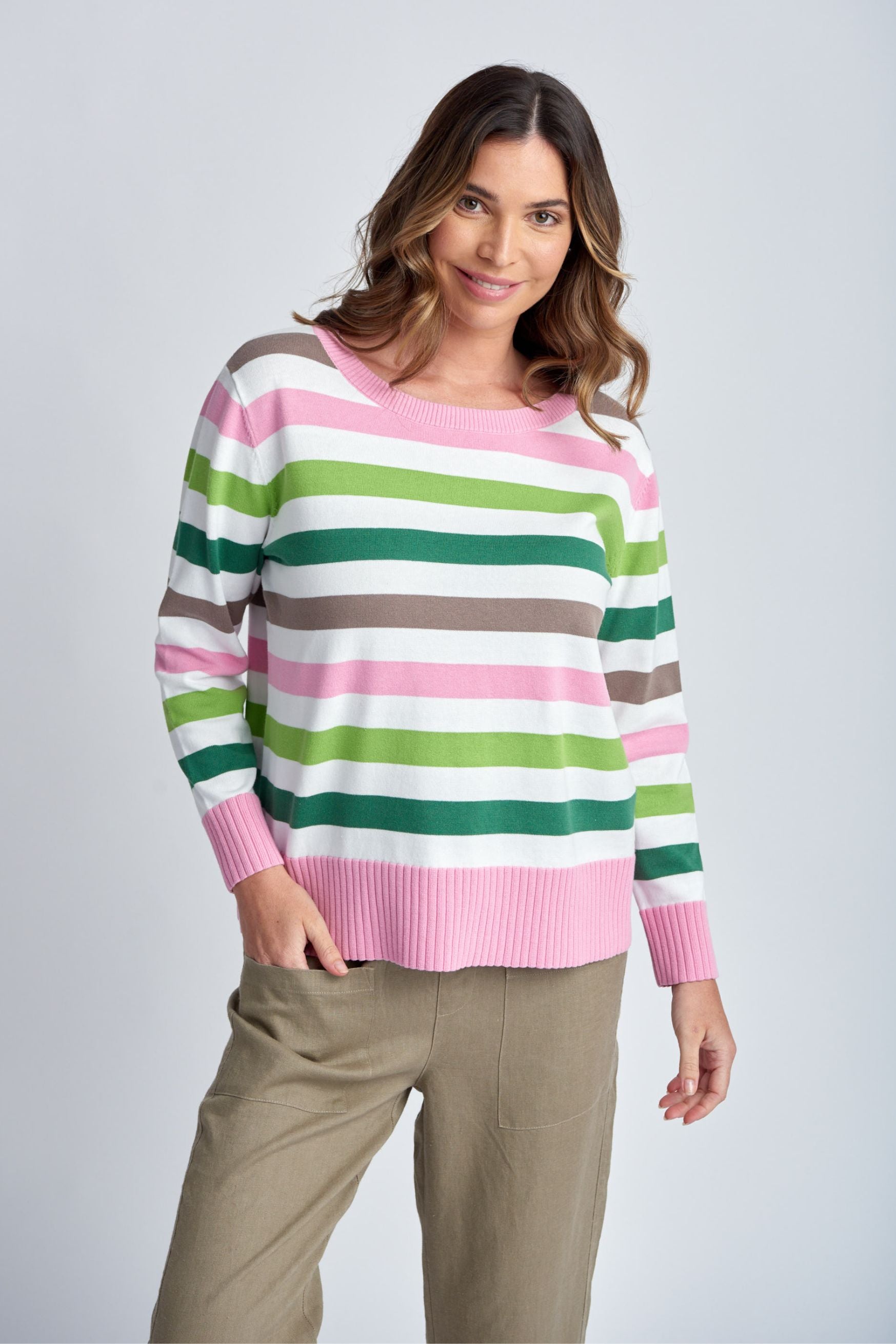 Striped cotton jumper deals