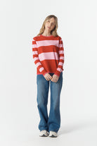 cloth+paper+scissors Knitwear Sierra Stripe Knit - Flamboyant