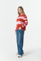 cloth+paper+scissors Knitwear Sierra Stripe Knit - Flamboyant