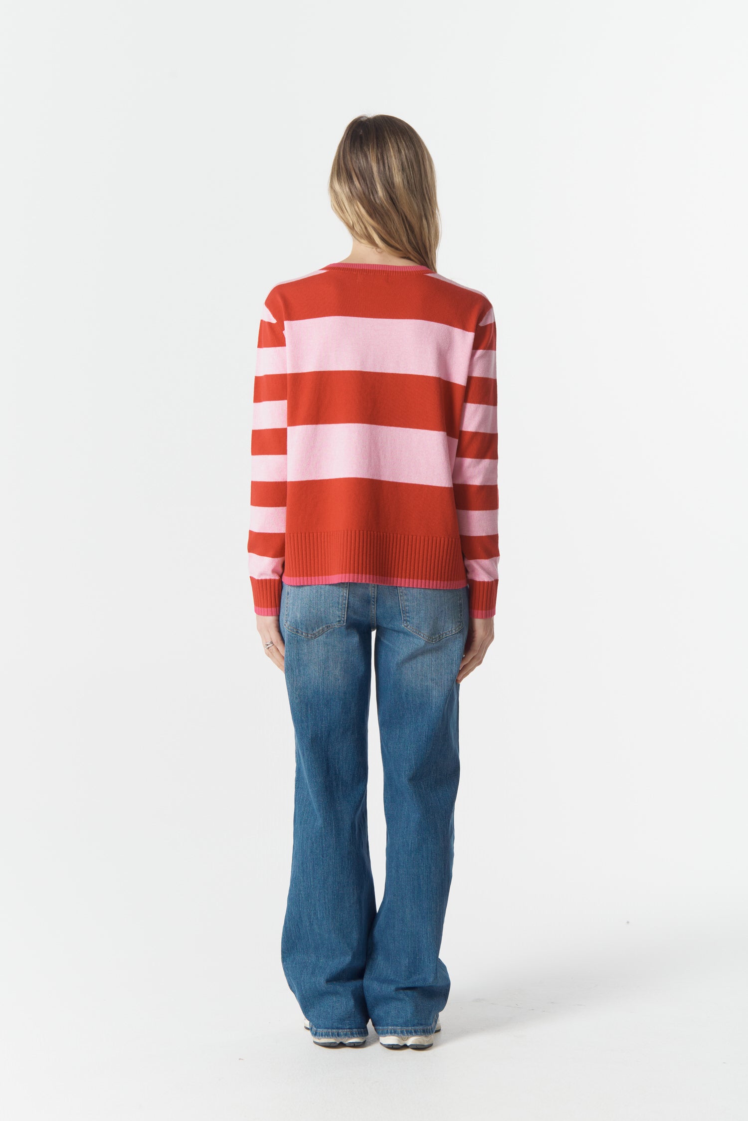 cloth+paper+scissors Knitwear Sierra Stripe Knit - Flamboyant