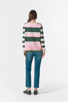 cloth+paper+scissors Knitwear Sierra Contrast Stripe Knit  - Lush Green