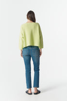 cloth+paper+scissors Knitwear Rib Cotton Boxy Jumper - Shadow Lime