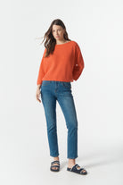 cloth+paper+scissors Knitwear Rib Cotton Boxy Jumper - Sunset