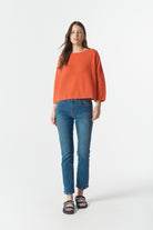 cloth+paper+scissors Knitwear Rib Cotton Boxy Jumper - Sunset