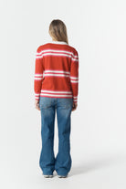 cloth+paper+scissors Knitwear Sun Chaser Polo Knit - Scarlet
