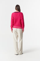 cloth+paper+scissors Knitwear Cheeky Deep V Knit - Flamboyant