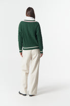 cloth+paper+scissors Knitwear Cheeky Deep V Knit - Lush Green
