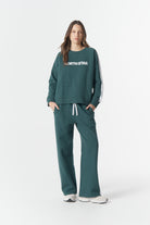 cloth+paper+scissors Rugbys Tracker North Star Sweater - Rainforest/White