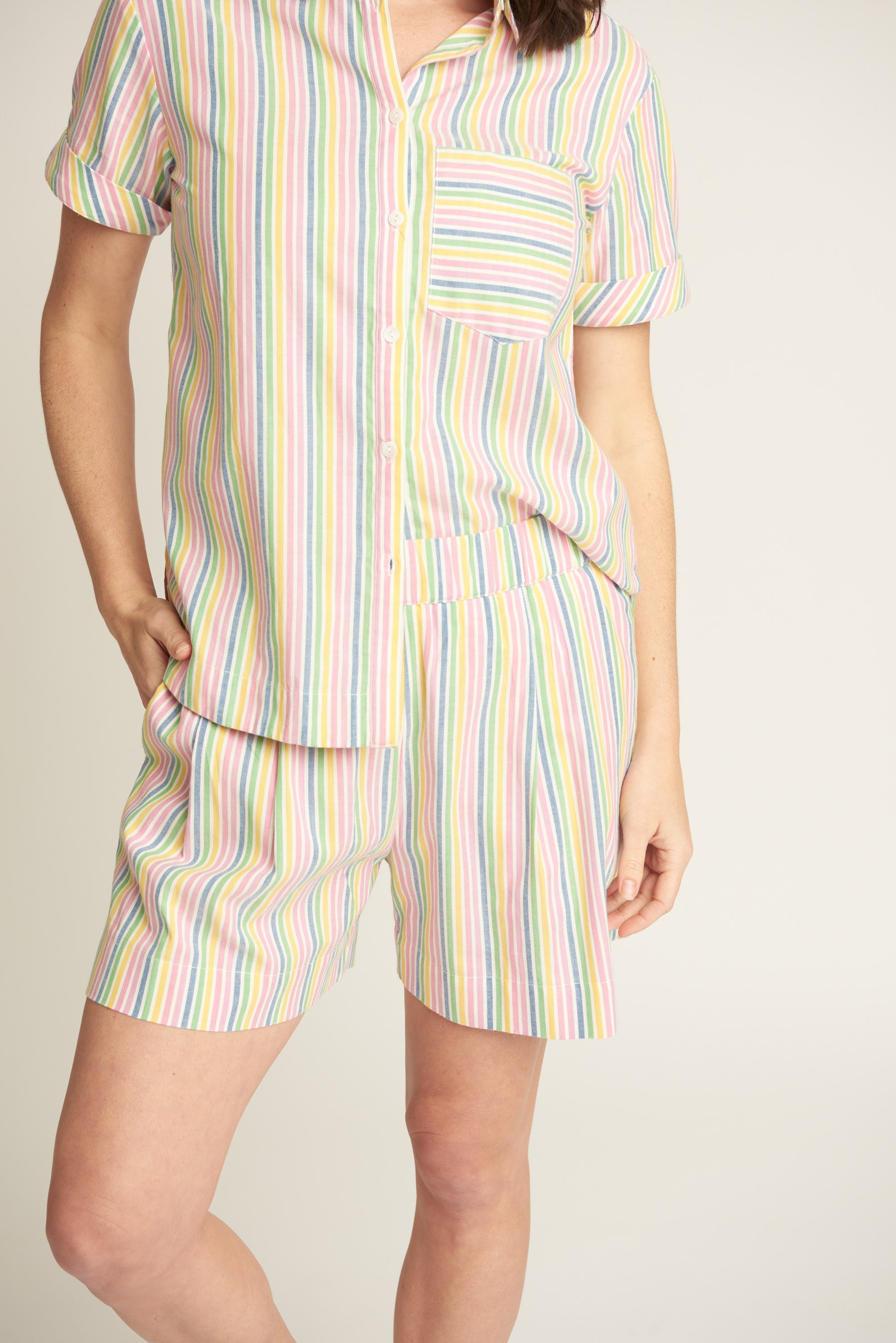 Candy Stripe A line Shorts Goondiwindi Cotton