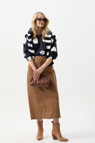 Goondiwindi Cotton Bottoms 5 Pocket Maxi Skirt - Tobacco