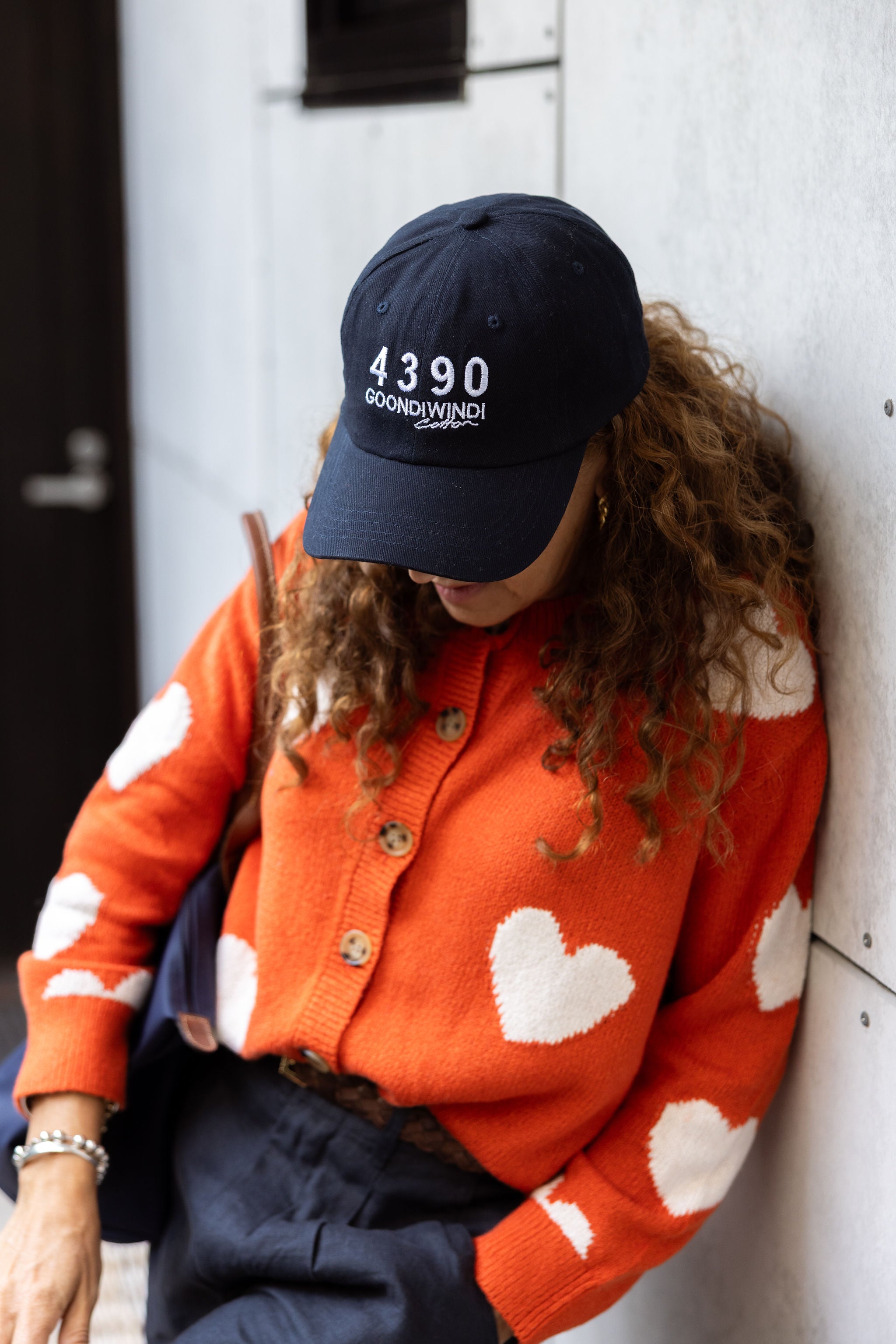 Embroidered 4390 Logo Navy Cap - Goondiwindi Cotton