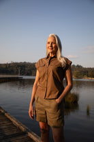 Rust Cotton Pocket Shirt - Otter by Goondiwindi Cotton. Timeless women’s fashion using natural fibres and classic shapes