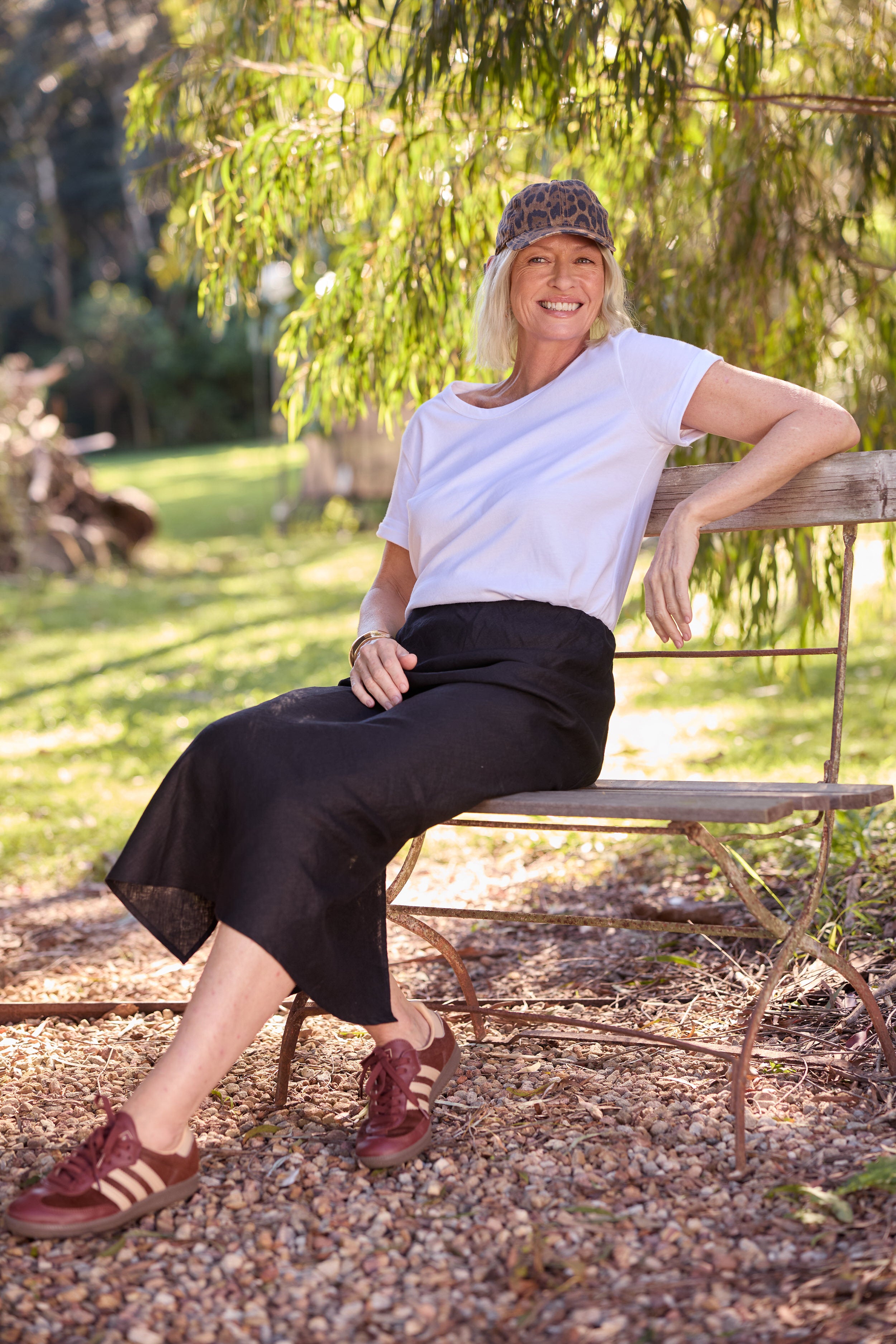 Goondiwindi Cotton Bottoms Bayside Linen Bias Skirt - Black
