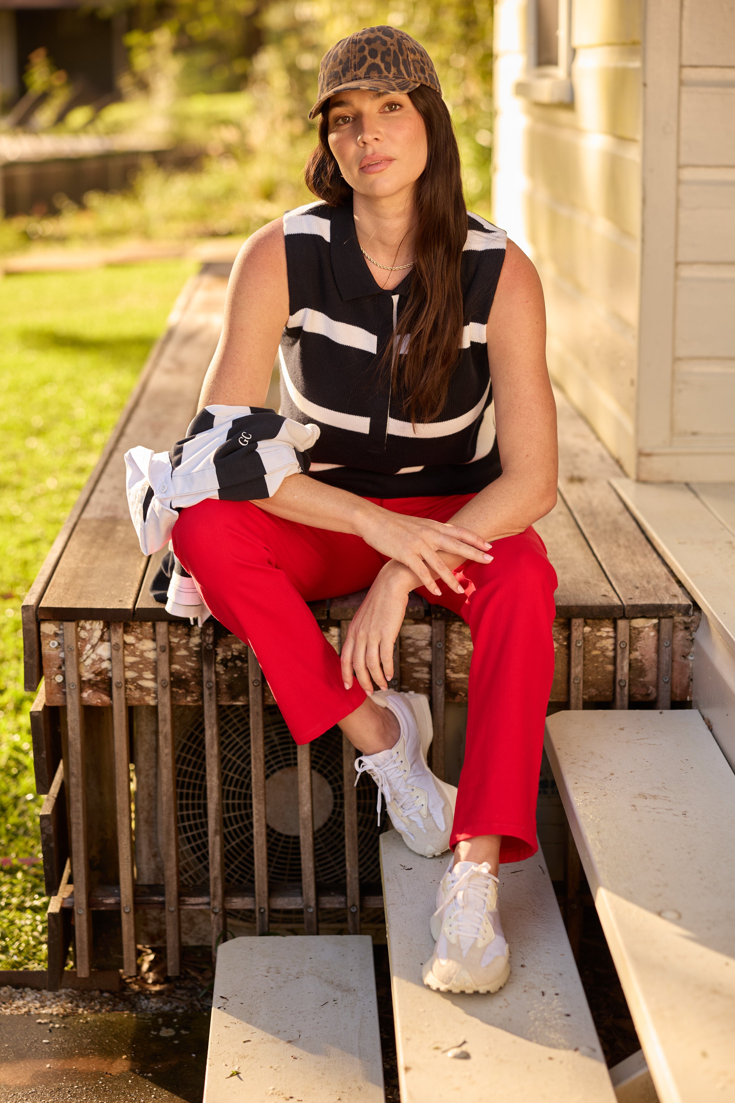 Goondiwindi Cotton Bottoms 5 Pocket Fitted Jean - Poinsettia