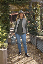 Goondiwindi Cotton Outerwear The Heritage Quilted Vest - Travertine Micro Check