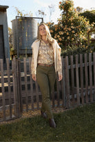 Goondiwindi Cotton Blouses Classic Linen/Cotton Shirt - Texas Print