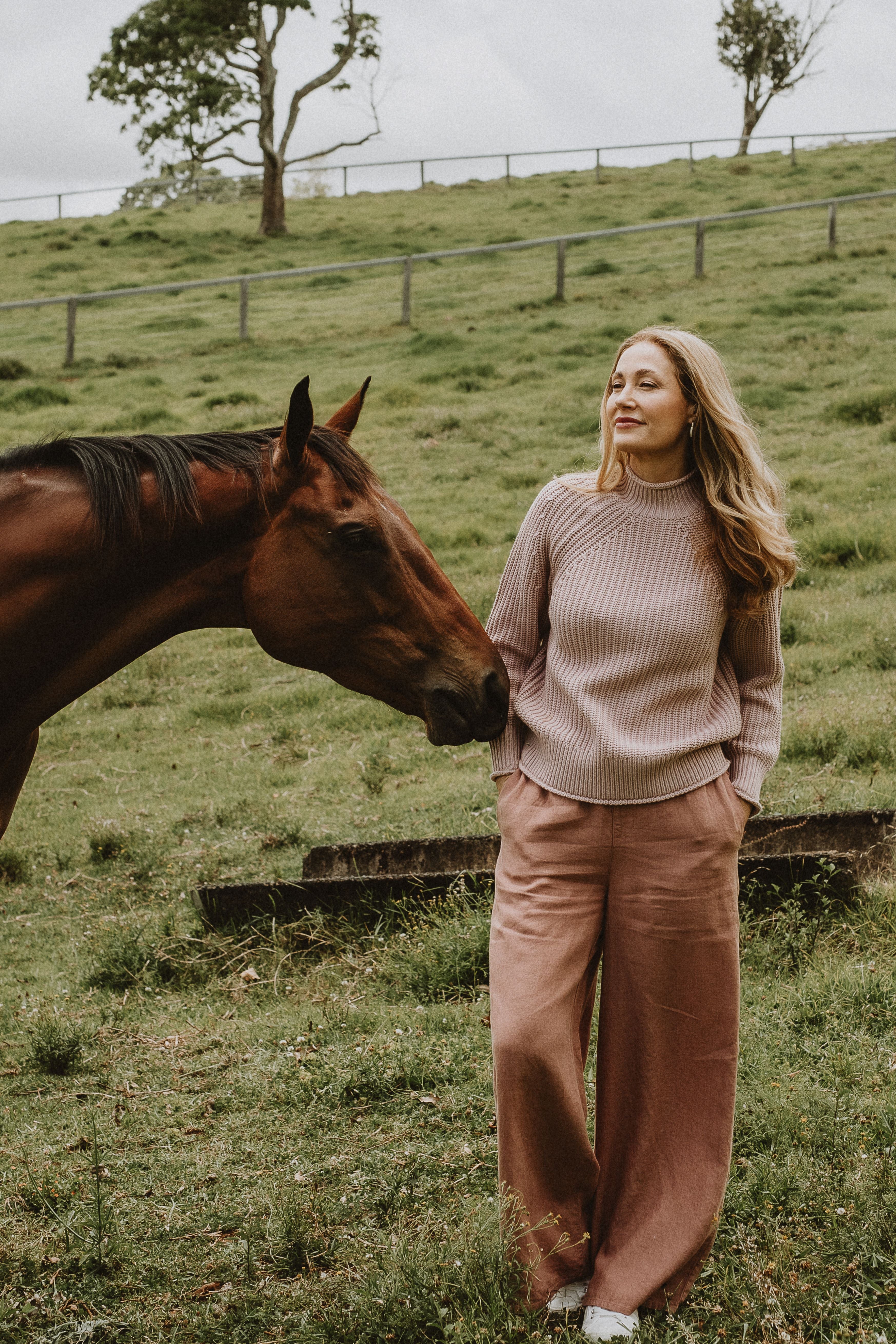 Goondiwindi Cotton Knitwear Ribbed Chunky Jumper Cobweb