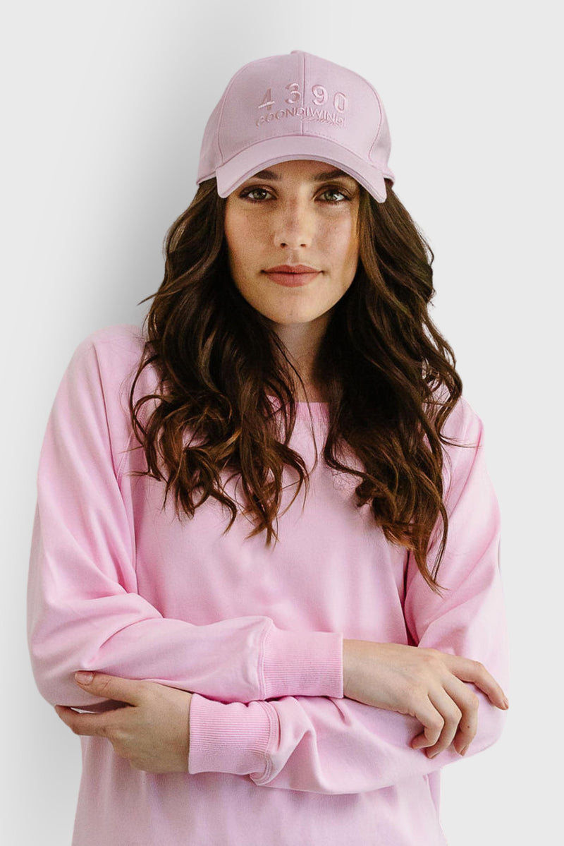 Embroidered 4390 Logo Musk Pink Cap