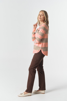 Goondiwindi Cotton Knitwear The Yards Merino Cotton Jumper - Fondant Pink/Oatmeal