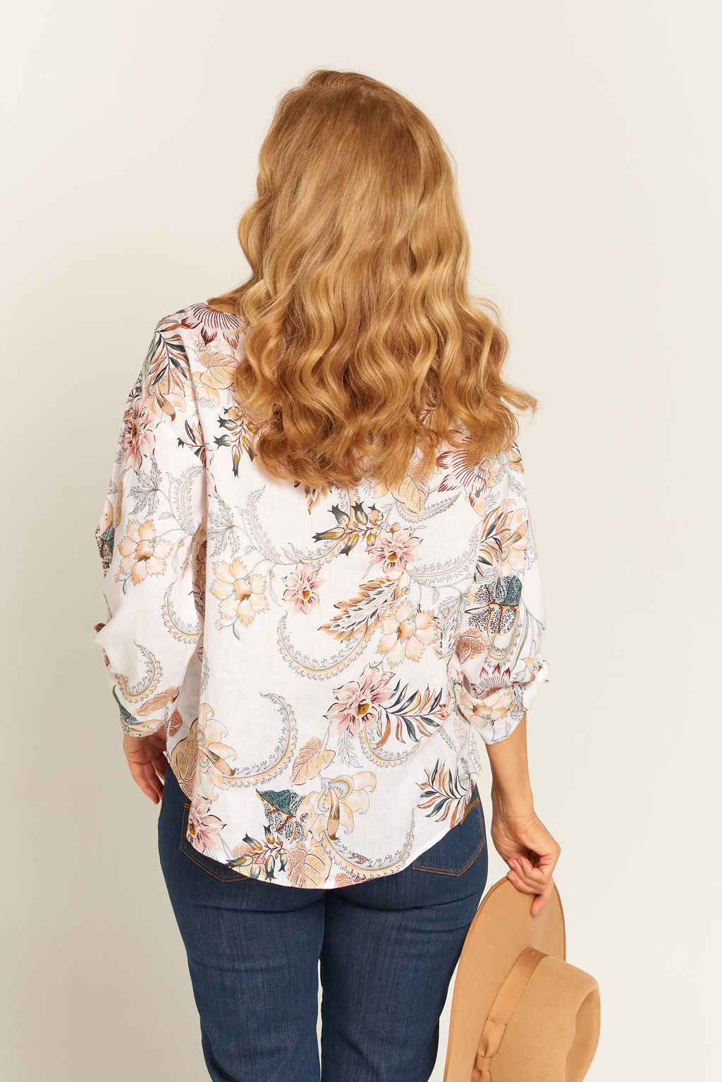Tie Sleeve Shirt - Western Feather by Goondiwindi Cotton. Timeless women’s fashion using natural fibres and classic shapes