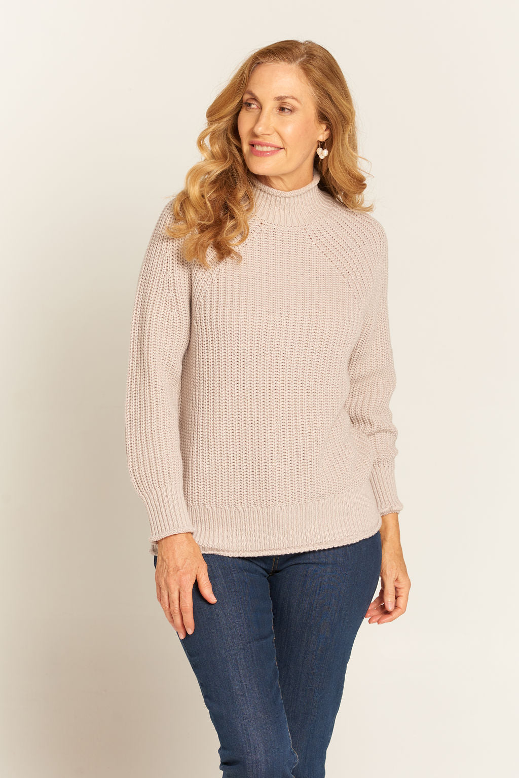 Goondiwindi Cotton Knitwear Ribbed Chunky Jumper Cobweb