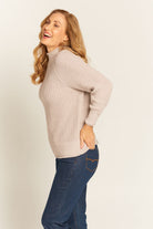 Goondiwindi Cotton Knitwear Ribbed Chunky Jumper Cobweb
