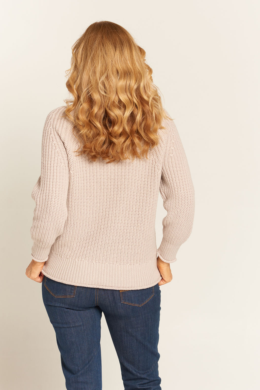 Goondiwindi Cotton Knitwear Ribbed Chunky Jumper Cobweb