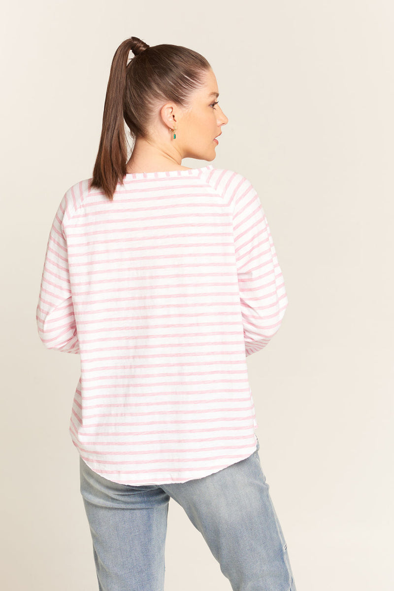 Taylor Tee White / Soft Pink