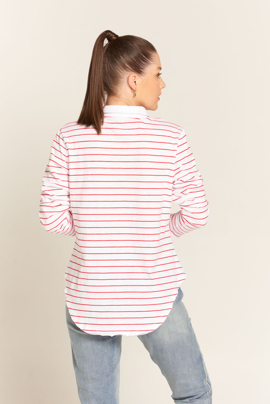 cloth+paper+scissors Polos Erin Polo - White / Red