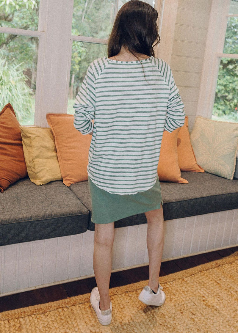 100% Cotton Knee Length Skirt Khaki